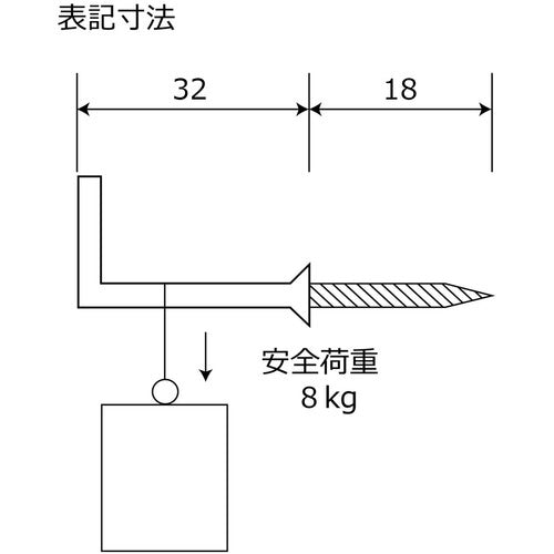 ＷＡＫＩ　コーティング洋折釘白　ＳＨ−１２９　３２ＭＭ　３本入り　SH-129　1 PK