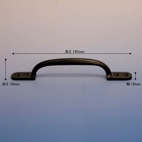 ＷＡＫＩ　スタンダードハンドル　ＩＫ−１９７　Ｌ１８５ｍｍ　ブラック　IK-197　1 個