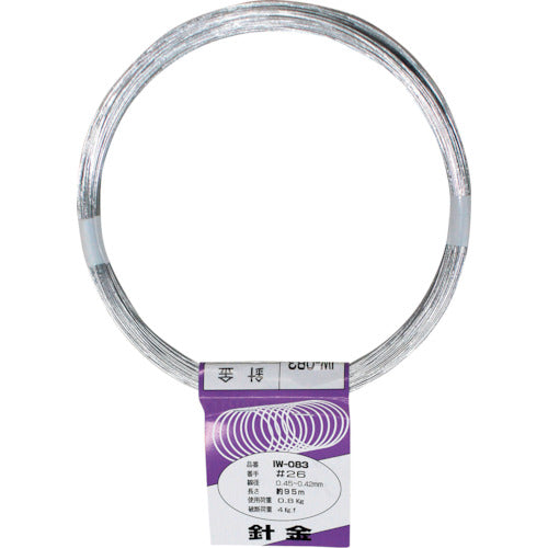 ＷＡＫＩ　針金　ＩＷ−０８３　＃２６Ｘ９５Ｍ　IW-083　1 巻