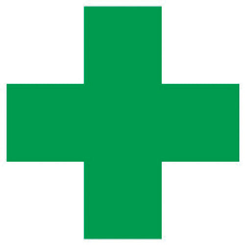 유닛 헬멧 용 녹색 십자 스티커 PP 스티커 120 × 120 10 매 세트 371-11 1 세트