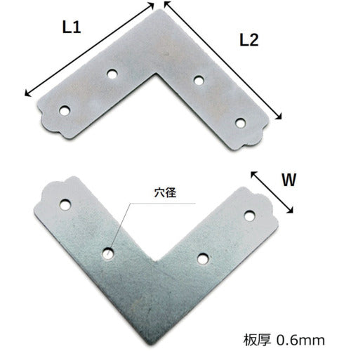 ＷＡＫＩ　ユニクロ隅金　平横　ＢＫ−００５　６５　BK-005　1 個