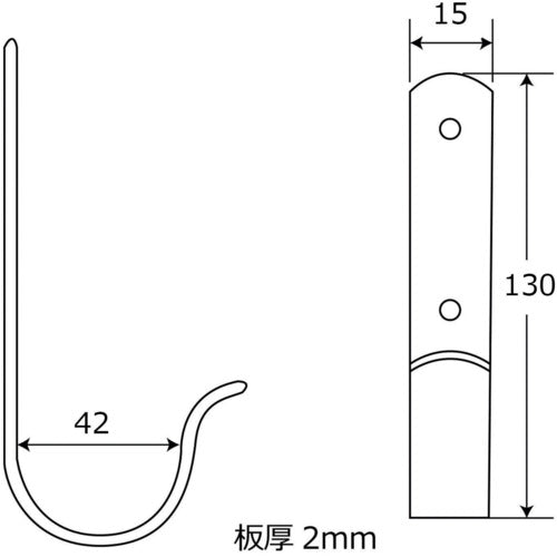 ＷＡＫＩ　ステンＪ型フック　ＢＫ−３７９　１３０ＭＭ　チユウ　BK-379　1 個
