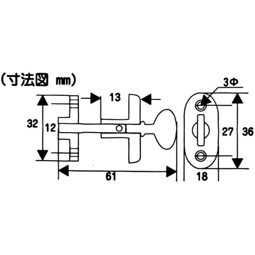 WAKI N-plated center bend screw VA-182 30mm VA-182 1 piece