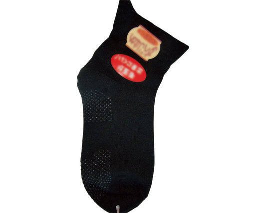Socks that can be put on with one hand, wool blend, with anti-slip properties, for women / 554S 22-24cm Black 1 pair