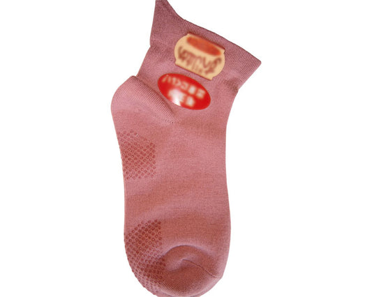Socks that can be put on with one hand, wool blend, with anti-slip properties, for women / 554S 22-24cm Rose 1 pair