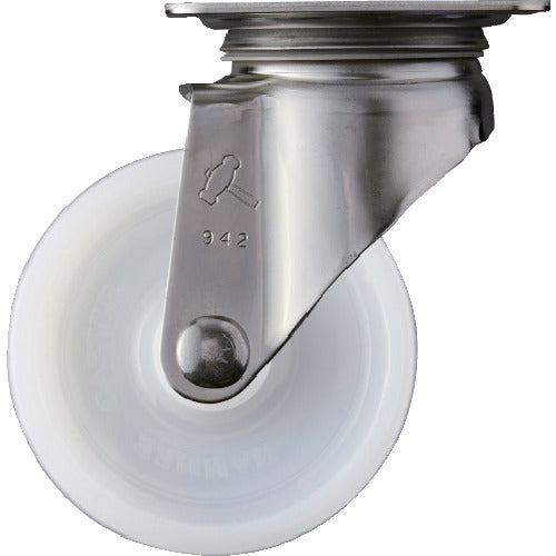 ハンマー　Ｓシリーズオールステンレス　旋回式ナイロン車輪　１００ｍｍ　320S-N100　1 個