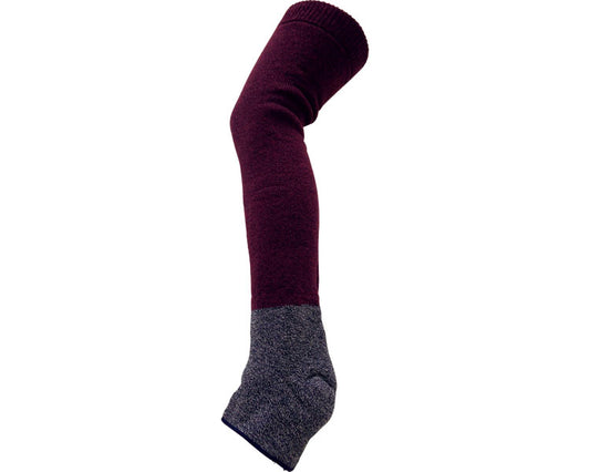 Caregiver's Loose Cover Socks, Open Toe, 2 Pairs / 53 Free Size Wine 1 Pair