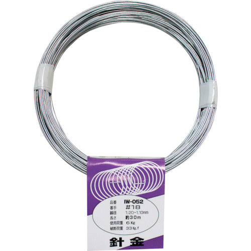 ＷＡＫＩ　針金　ＩＷ−０５２　＃１８Ｘ３０Ｍ　IW-052　1 巻