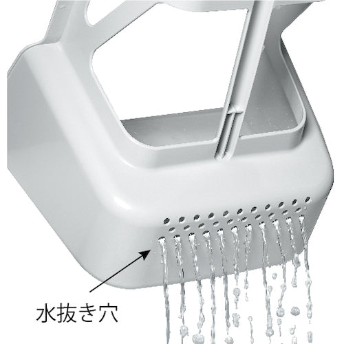 ヒマラヤ化学　腰らくちりとり　３０７２　　グレー　３６０×３３０×７００　307242　1 個