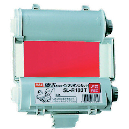 MAX Bepop Disposable Ink Ribbon Cassette Red SL-R103T 1 piece