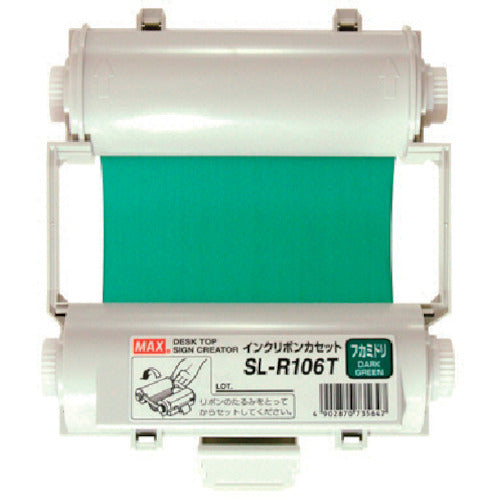 MAX Bepop Disposable Ink Ribbon Cassette Dark Green SL-R106T 1 pc