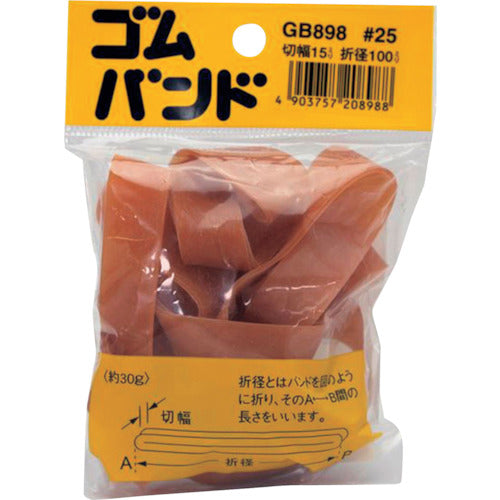 ＷＡＫＩ　ゴムバンド＃２５　ＧＢ−８９８　３０Ｇ　１５Ｘ１００　GB-898　1 個