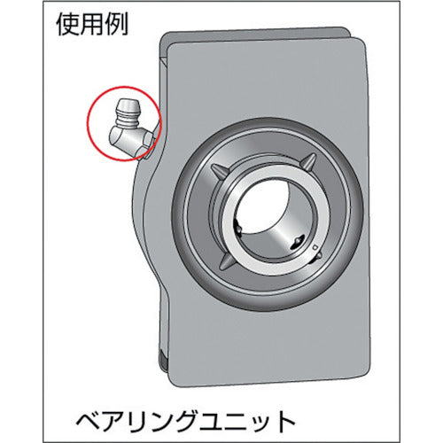 ＡＺ　グリースニップル真鍮　９０−１／８ＰＴ　３個入　GB707　1 PK