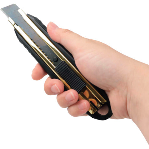 フジ矢　メタルカッターナイフ（黒金）　FK02A-BG　1 本