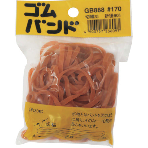 ＷＡＫＩ　ゴムバンド＃１７０　ＧＢ−８８８　３０Ｇ　３Ｘ６０　GB-888　1 個
