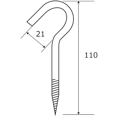 ＷＡＫＩ　ネジフック　ＢＫ−６３８　４−１／４　BK-638　1 個