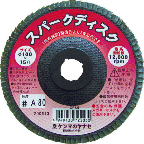 Yanase Spark Disc 100X15 A80 (1 box (PK) = 10 pieces) SPA5-10 1 box