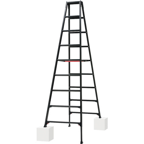 Hasegawa Telescopic Stepladder (Black Label) RYZB-27 (10142) RYZB-27 1 unit