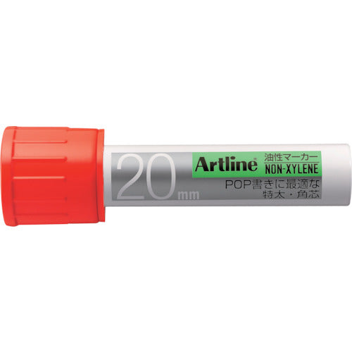 Shachihata Art Line Oil-Based Marker, Square 20, Red, K-122-R, 1 pc