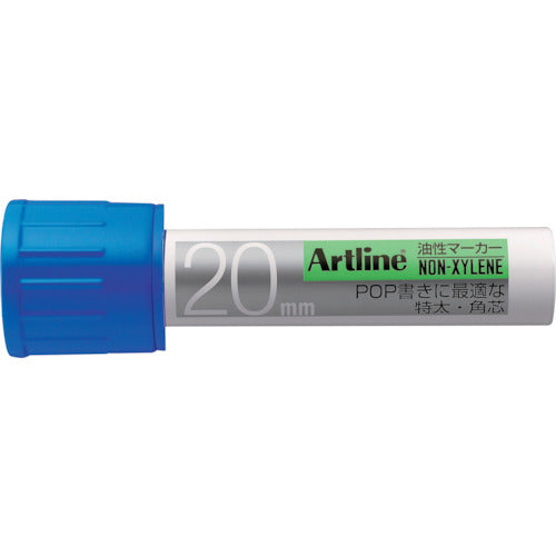 Shachihata Art Line Oil-Based Marker, Square 20, Blue, K-122-B, 1 pc