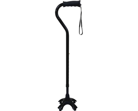 Adjustable 4-pronged cane, offset type / CX-07004 Large base 1 piece