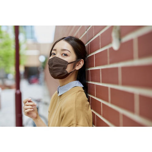 ＩＲＩＳ　２９０４０９　ＤＡＩＬＹ　ＦＩＴ　ＭＡＳＫ　プリーツ　ふつうサイズ　７枚入　ブラウン　PK-D7LBR　1 袋