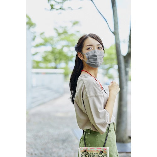 ＩＲＩＳ　２９０４０６　ＤＡＩＬＹ　ＦＩＴ　ＭＡＳＫ　プリーツ　ふつうサイズ　７枚入　グレー　PK-D7LG　1 袋