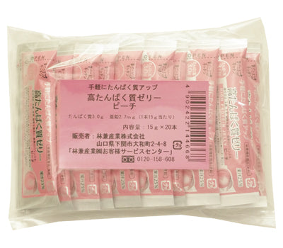 高たんぱく質ゼリー　ピーチ / 15g×20本　1 袋
