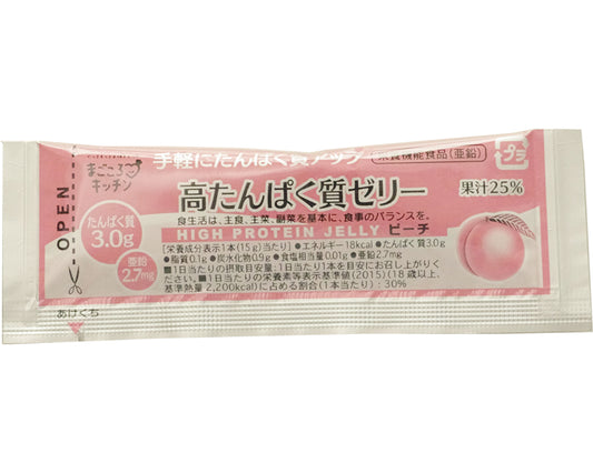 高たんぱく質ゼリー　ピーチ / 15g×20本　1 袋