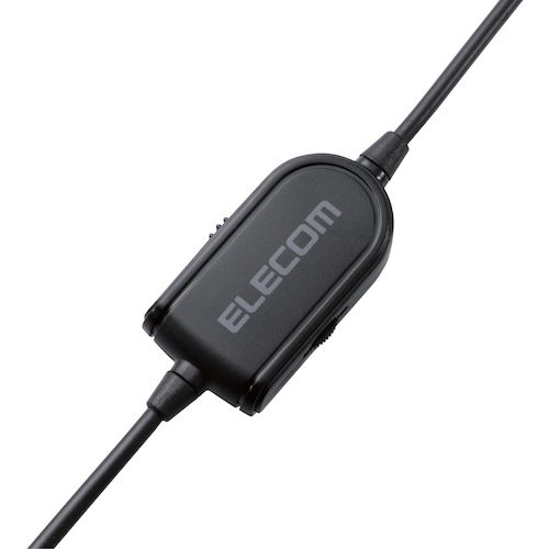 エレコム　オーバーヘッドタイプヘッドセット　両耳　ＵＳＢ　４０ｍｍドライバ　ブラック　HS-HP30UBK　1 個