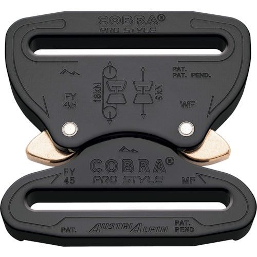 ＡＬＰＩＮ　ＣＯＢＲＡプロスタイル　バックル　４５ＭＭ　ブラック　ＦＦ　FY45KFF　1 個