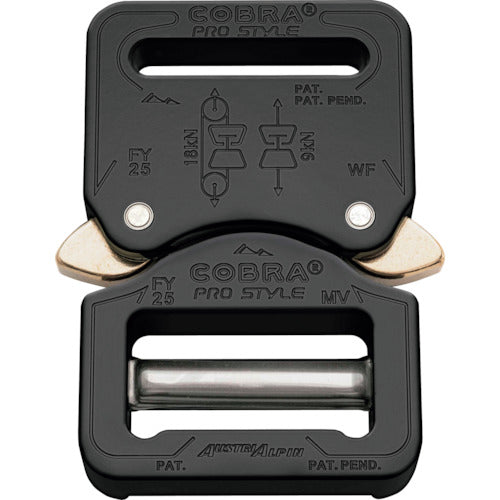 ＡＬＰＩＮ　ＣＯＢＲＡプロスタイル　バックル　２５ＭＭ　ブラック　ＶＦ　FY25KVF　1 個
