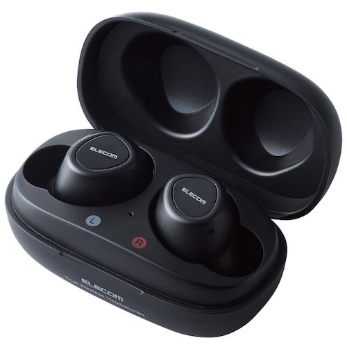 ELECOM 블루투스 이어폰 트루 무선 FAST MUSIC TWS10 블랙 LBT-TWS10BK 1개