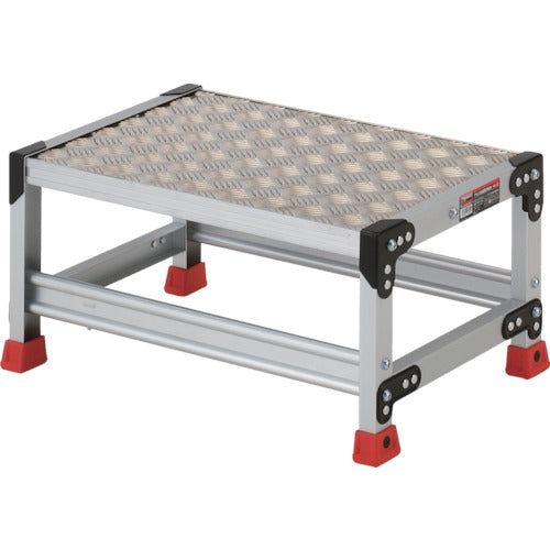 ＴＲＵＳＣＯ　作業用踏台　アルミ製・縞板タイプ　天板寸法６００Ｘ４００ＸＨ３００　TSFC-163　1 台