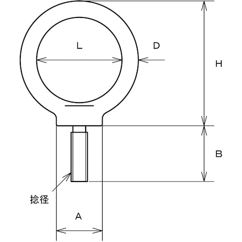 미즈모토 스테인리스 빅 아이 볼트(주조제) 비늘 지름 M-10 (1개입) B-3023 1봉
