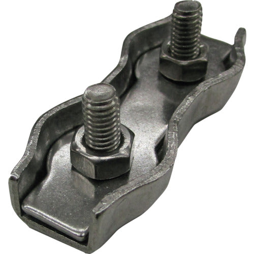 水本　ダブルワイヤークリップ　使用ロープ径３ｍｍ　ねじ径Ｍ−５　DWC-4　1 個