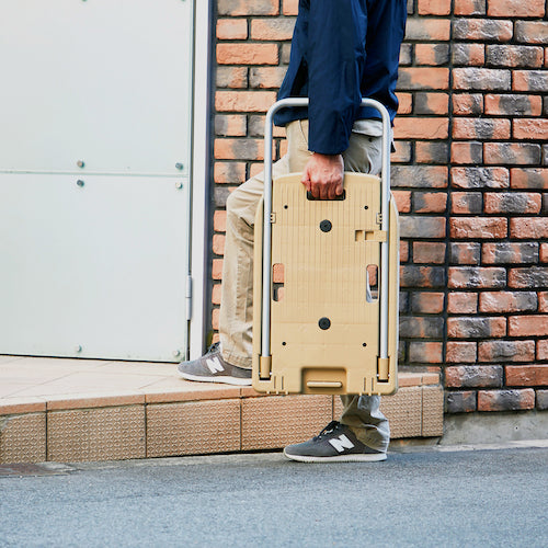 TRUSCO Plastic Cart Komawarikun Noise-reducing G Wheels 600X390 Light Sand MP-6039N2-LS 1 Unit