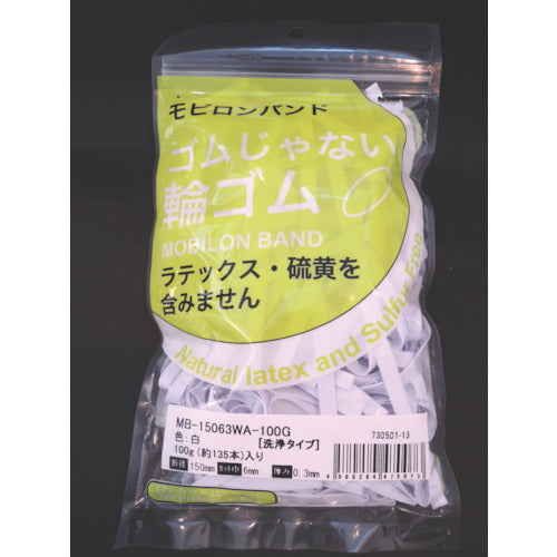 日清紡 모빌론 밴드 150X6X0.3 화이트 / 세정 타입 100G MB-15063WA-100G 1 봉지