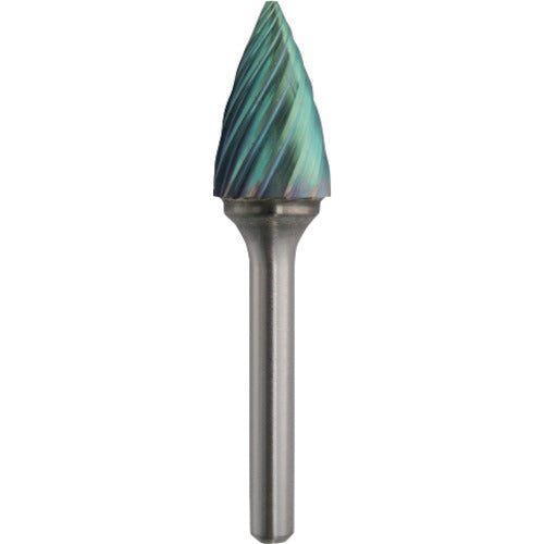 NRS Carbide Bur, Pointed RV Cut, ACC Coating, Blade Diameter 16 x Blade Length 25 x Shaft Diameter 6 x Shaft Length 45, Brazed, TCBT6900-6RV-ACC, 1 pc