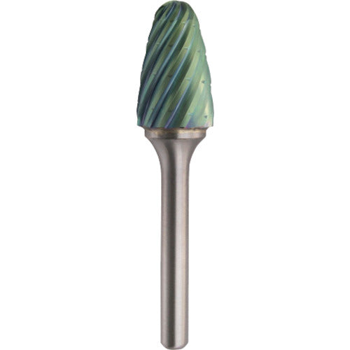NRS Carbide Bur Tsukushi RV Cut ACC Coating Blade Diameter 16 x Blade Length 25 x Shaft Diameter 6 x Shaft Length 45 Brazed TCBT9800-6RV-ACC 1 pc