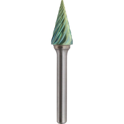 NRS Carbide Bur Conical RV Cut ACC Coating Blade Diameter 12 x Blade Length 25 x Shaft Diameter 6 x Shaft Length 45 Brazed TCBT2700-1RV-ACC 1 pc