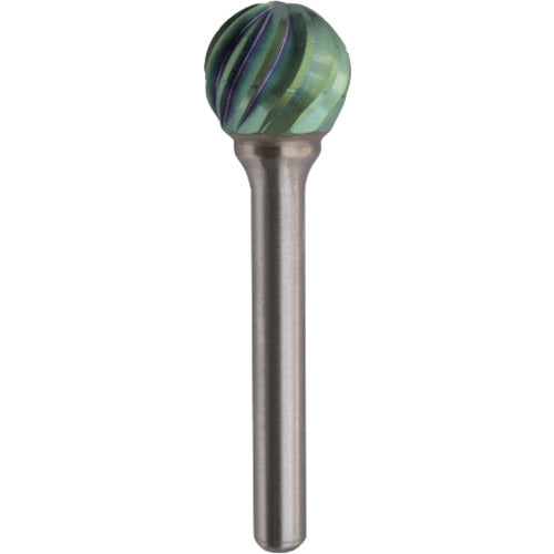 NRS Carbide Bur, Spherical RV Cut, ACC Coating, Blade Diameter 16 x Blade Length 14.5 x Shaft Diameter 6 x Shaft Length 45.5, Brazed, TCBT7800RV-ACC, 1 pc