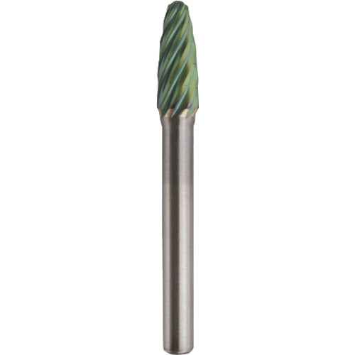 NRS Carbide Bur Tsukushi RV Cut ACC Coating Blade Diameter 8 x Blade Length 20 x Shaft Diameter 6 x Shaft Length 45 Brazed TCBT9500RV-ACC 1 pc