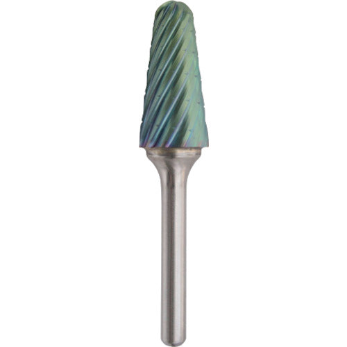 NRS Carbide Bur, Taper RV Cut, ACC Coating, Blade Diameter 16 x Blade Length 33 x Shaft Diameter 6 x Shaft Length 45, Brazed, TCBT4800-6RV-ACC, 1 pc