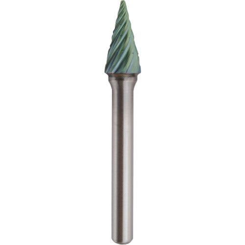 NRS Carbide Bur Conical RV Cut ACC Coating Blade Diameter 10 x Blade Length 19 x Shaft Diameter 6 x Shaft Length 46 Brazed TCBT2600RV-ACC 1 pc