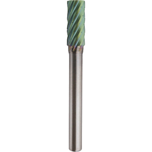 NRS Carbide Bur Cylindrical RV Cut ACC Coating Blade Diameter 8 x Blade Length 19 x Shaft Diameter 6 x Shaft Length 46 Brazed TCBT1500RV-ACC 1 pc