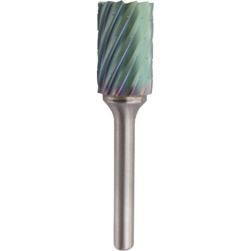NRS Carbide Bur, Cylindrical End Bladed RV Cut, ACC Coating, Blade Diameter 16 x Blade Length 25 x Shaft Diameter 6 x Shaft Length 45, Brazed, TCBT1802-6RV-ACC, 1 pc