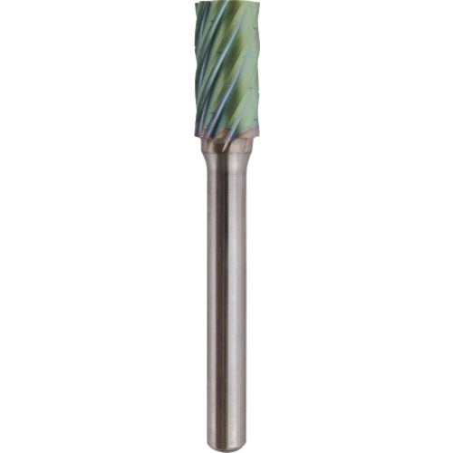 NRS Carbide Bur Cylindrical RV Cut ACC Coating Blade Diameter 10 x Blade Length 19 x Shaft Diameter 6 x Shaft Length 46 Brazed TCBT1600RV-ACC 1 pc