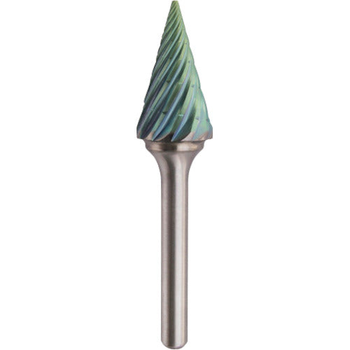 NRS Carbide Bur Conical RV Cut ACC Coating Blade Diameter 16 x Blade Length 29 x Shaft Diameter 6 x Shaft Length 44 Brazed TCBT2750-1-6RV-ACC 1 pc