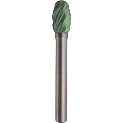 NRS Carbide Bur, Elliptical RV Cut, ACC Coating, Blade Diameter 8 x Blade Length 19 x Shaft Diameter 6 x Shaft Length 46, Brazed, TCBT5550RV-ACC, 1 pc